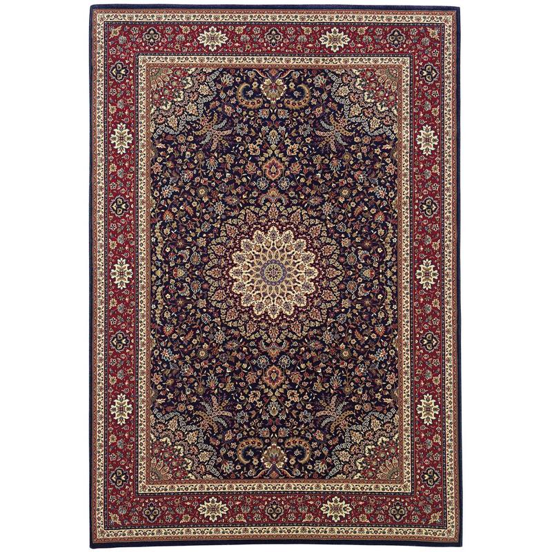 Ariana 095B3 Blue/ Red Indoor Area Rug - 4' x 5'9"
