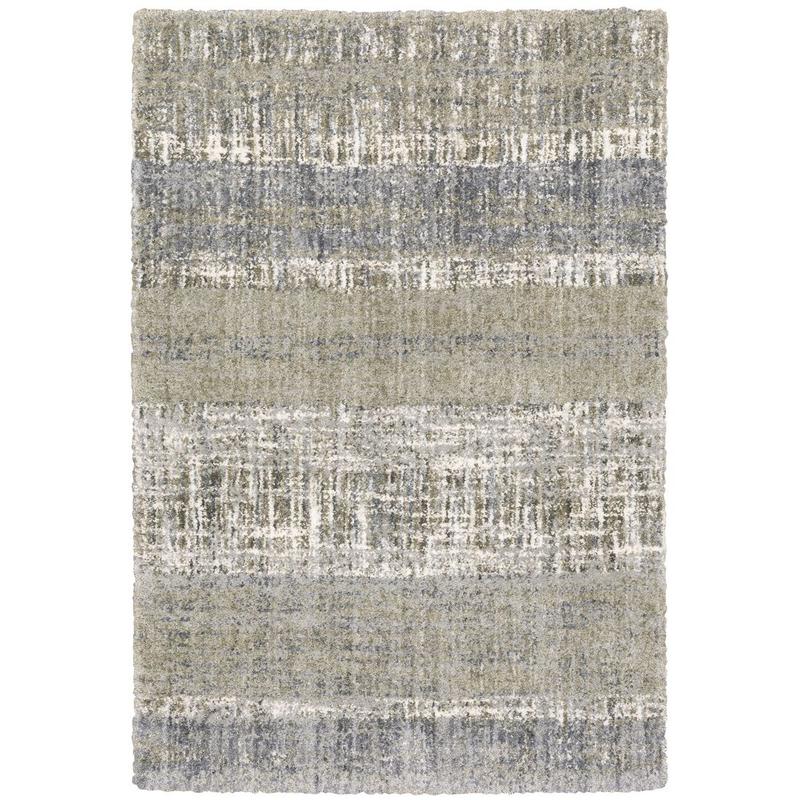 Aspen 530J9 Grey/ Ivory Indoor Area Rug - 3'10" x 5'5"