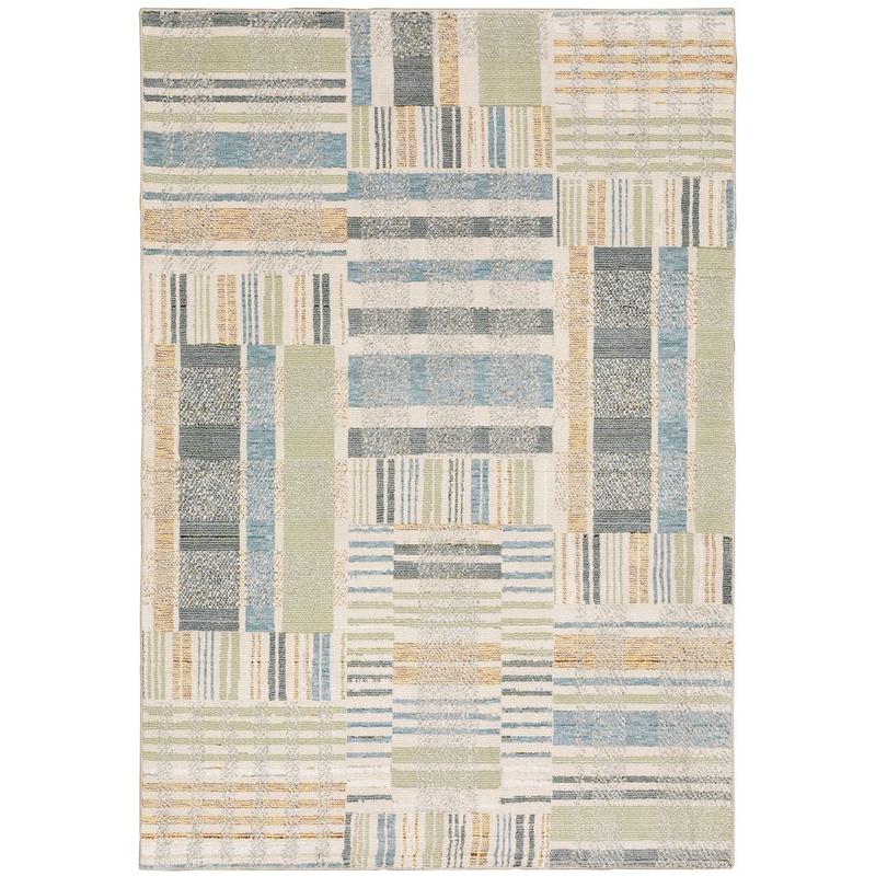 Atlas 752E0 Blue/ Green Indoor Area Rug - 1'10" x 3'2"