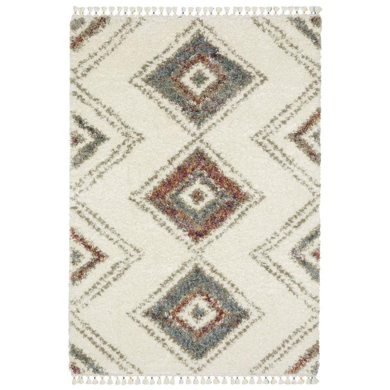 Axis AX07A Ivory/ Multi Indoor Area Rug - 3'10" x 5'5"
