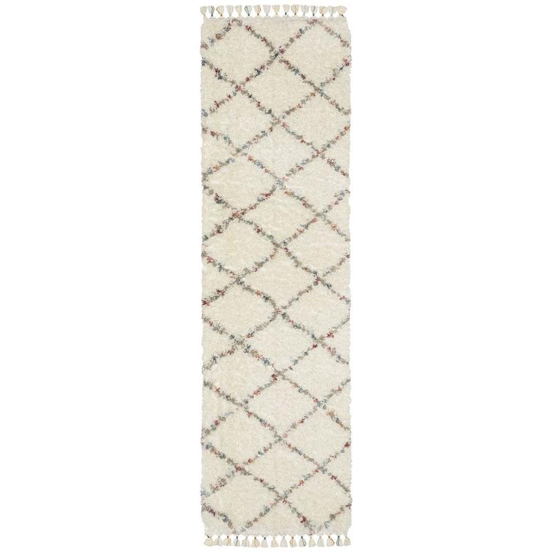 Axis AX08A Ivory/ Multi Indoor Area Rug - 2'3" x 7'6"