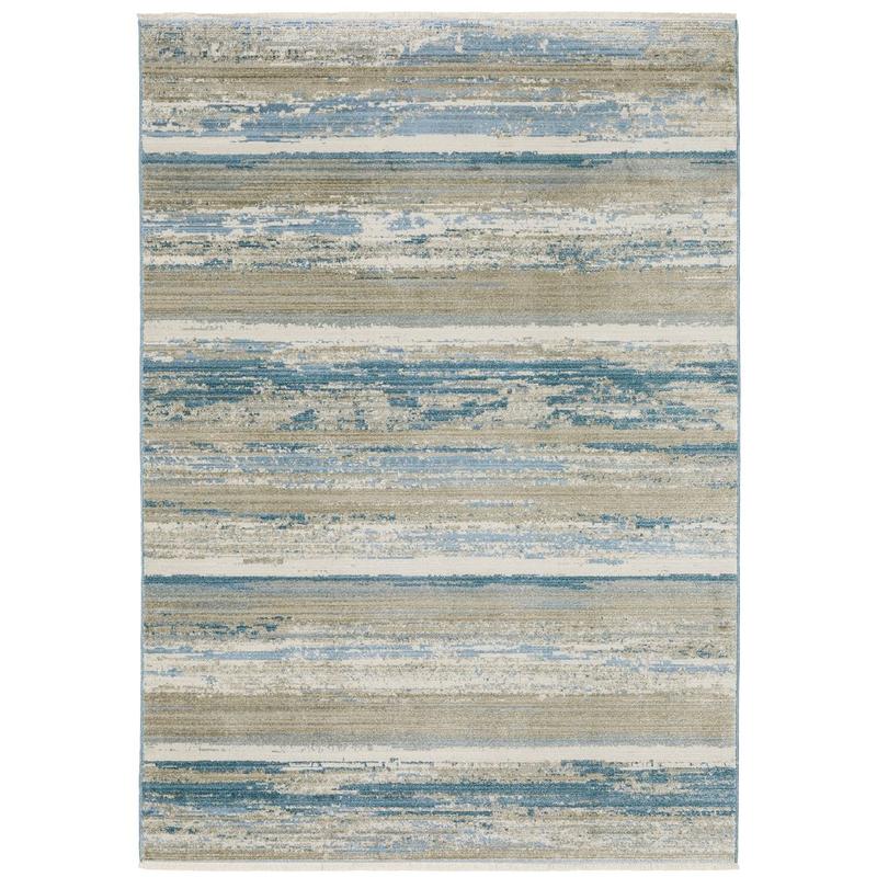Bauer 042L2 Blue/ Beige Indoor Area Rug