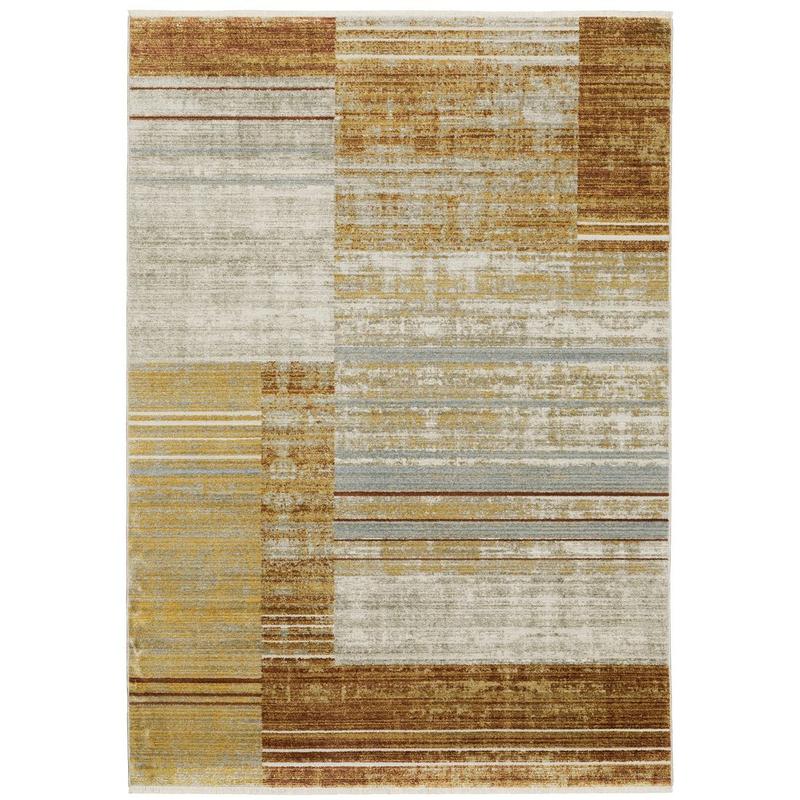 Bauer 090R2 Rust/ Gold Indoor Area Rug - 3'10" x 5'5"