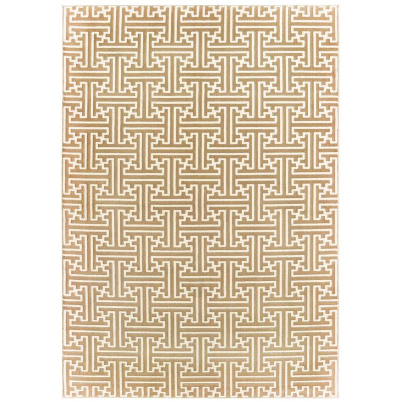 Bowen 1333Y Gold/ Ivory Indoor Area Rug - 3'10" x 5'5"
