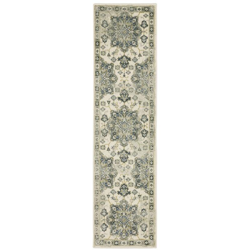 Branson BR04B Ivory/ Blue Indoor Area Rug