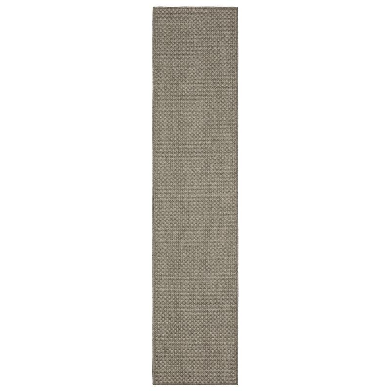 Caicos CA01N Grey/ Light Grey Ultimate Performance Area Rug - 1'10" x 7'6"