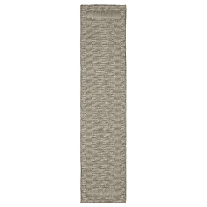 Caicos CA05A Grey/ Light Grey Ultimate Performance Area Rug - 1'10" x 7'6"