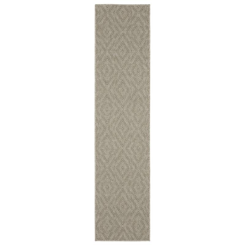 Caicos CA08A Grey/ Light Grey Ultimate Performance Area Rug - 1'10" x 7'6"