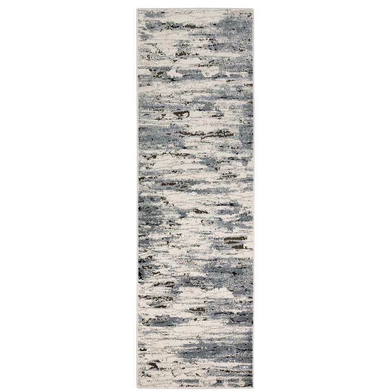 Caravan 750W8 Blue/ Grey Indoor Area Rug - 2'3" x 7'6"