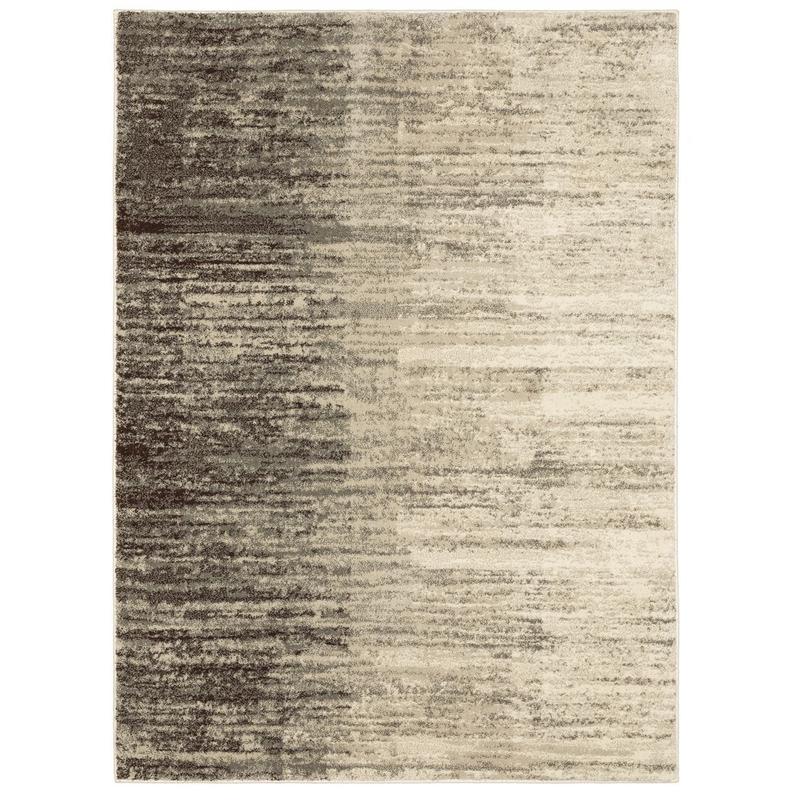 Carson 0735A Beige/ Grey Indoor Area Rug - 2' x 3'