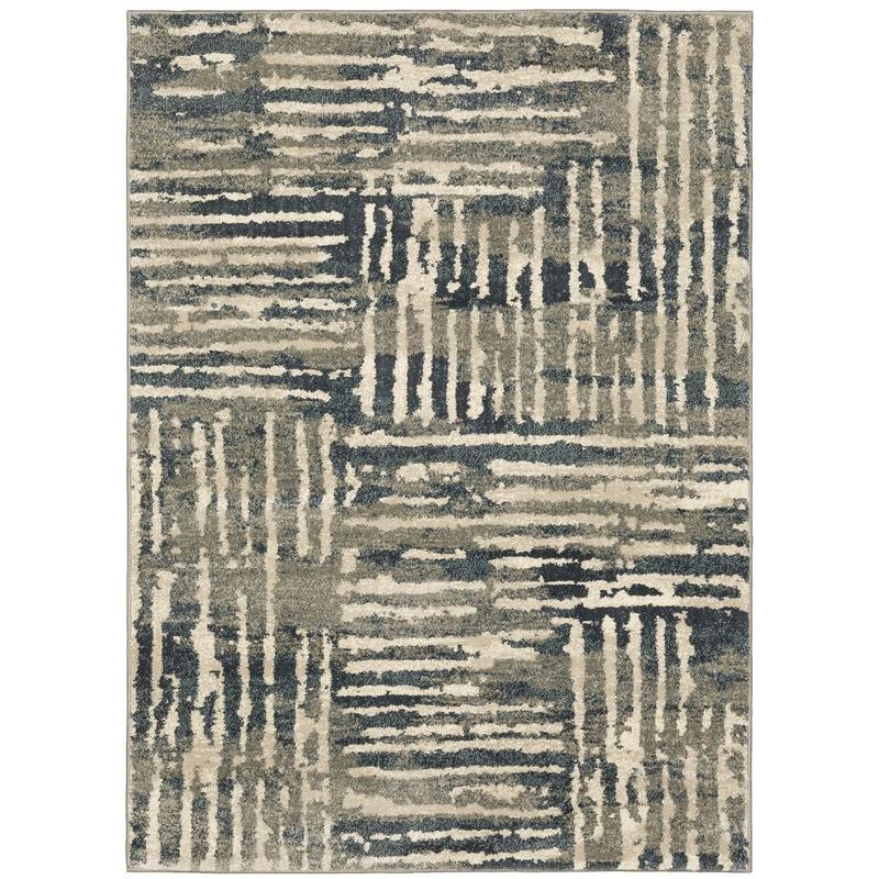 Carson 0745C Blue/ Beige Indoor Area Rug - 2' x 3'