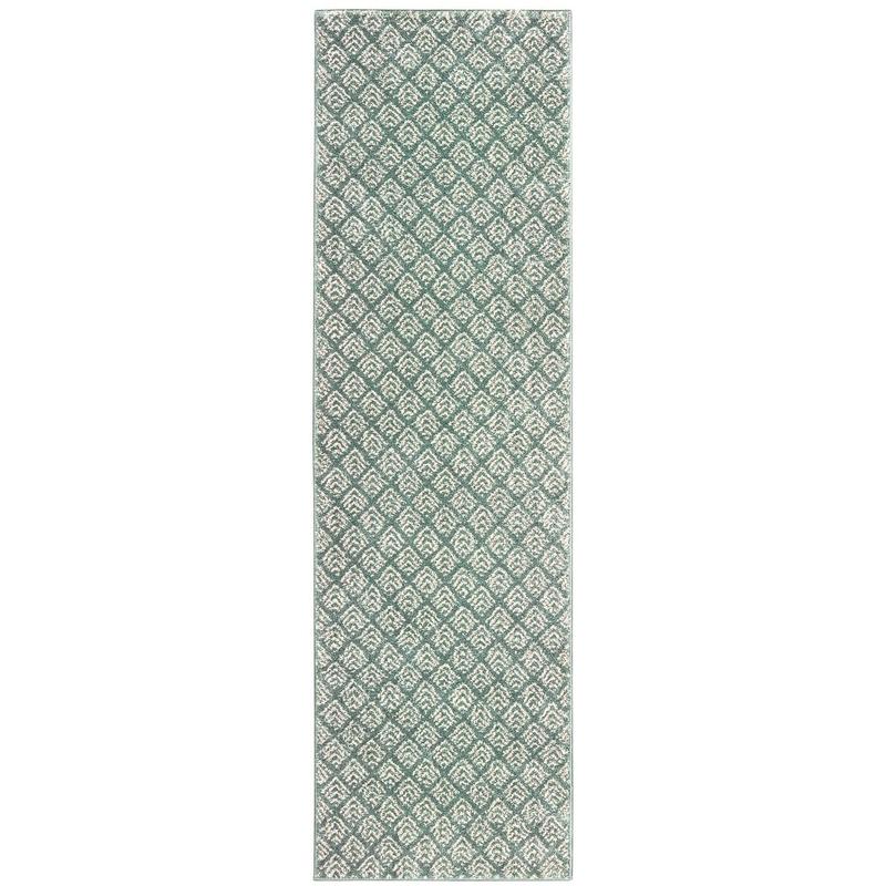 Carson 9667C Blue/ Ivory Indoor Area Rug - 2'3" x 7'6"