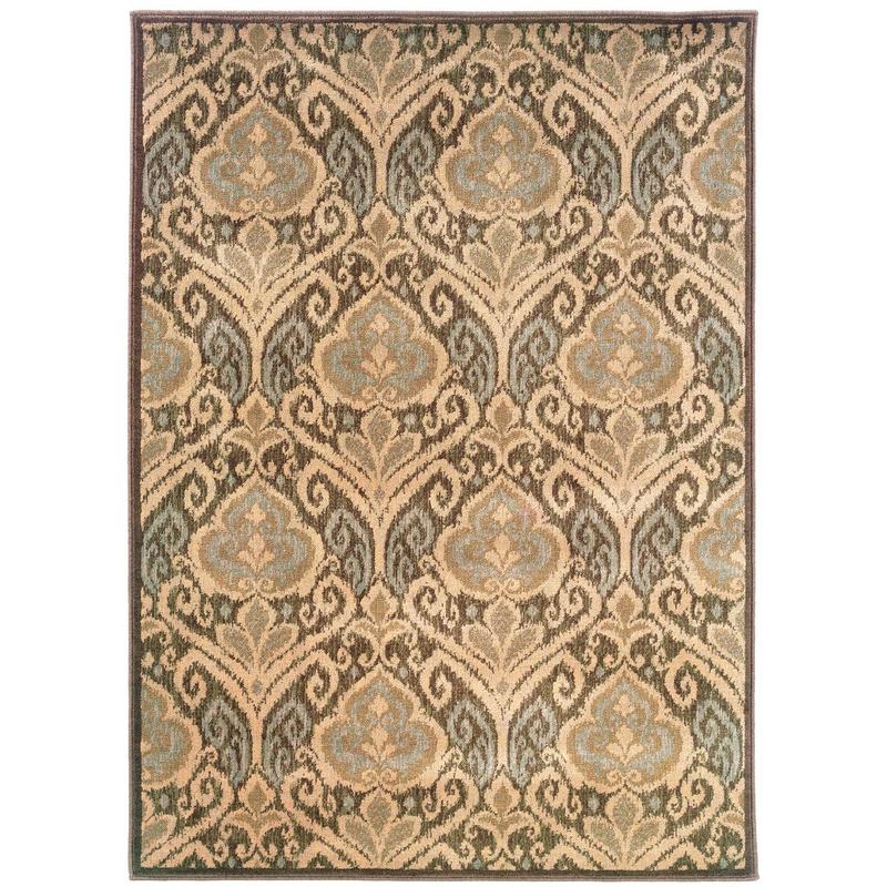 Casablanca 4464A Green/ Ivory Indoor Area Rug - 9'10" x 12'10"