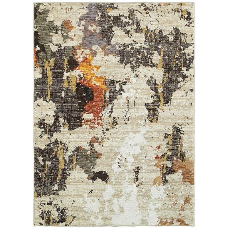 Evolution 7770J Beige/ Charcoal Indoor Area Rug - 1'10" x 3'2"