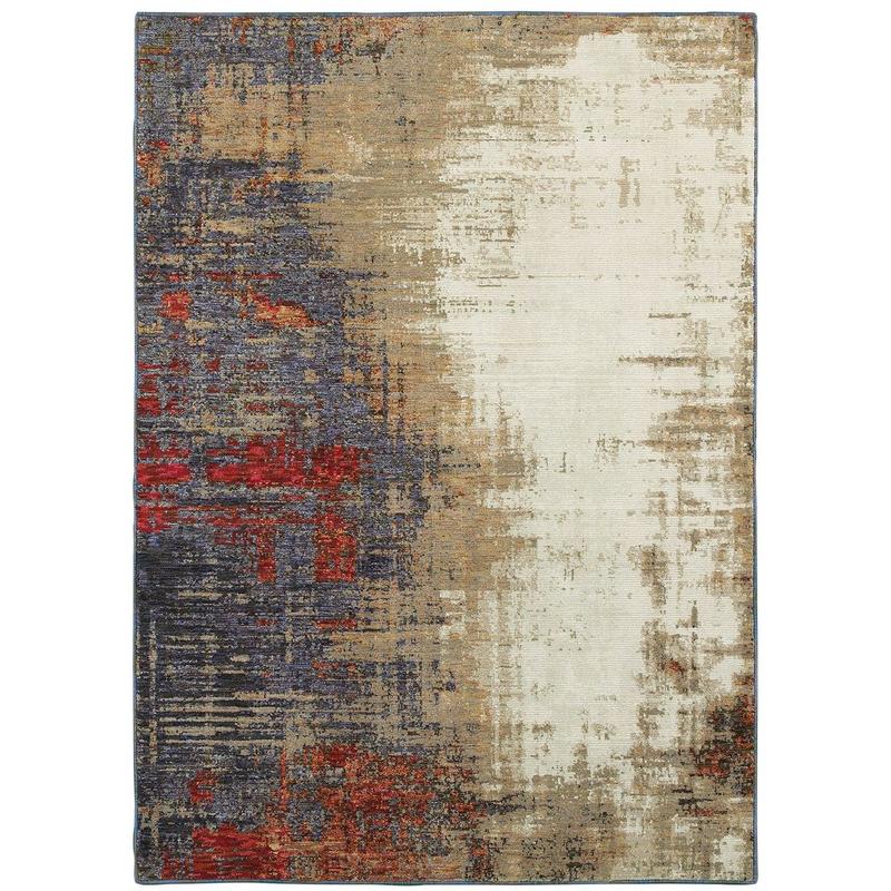 Evolution 8001A Ivory/ Multi Indoor Area Rug - 1'10" x 3'2"