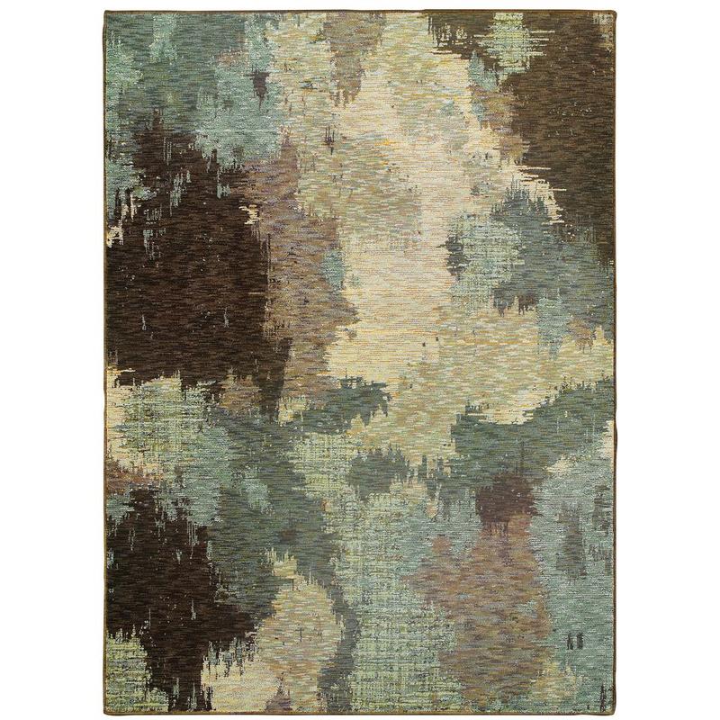 Evolution 8011B Blue/ Brown Indoor Area Rug