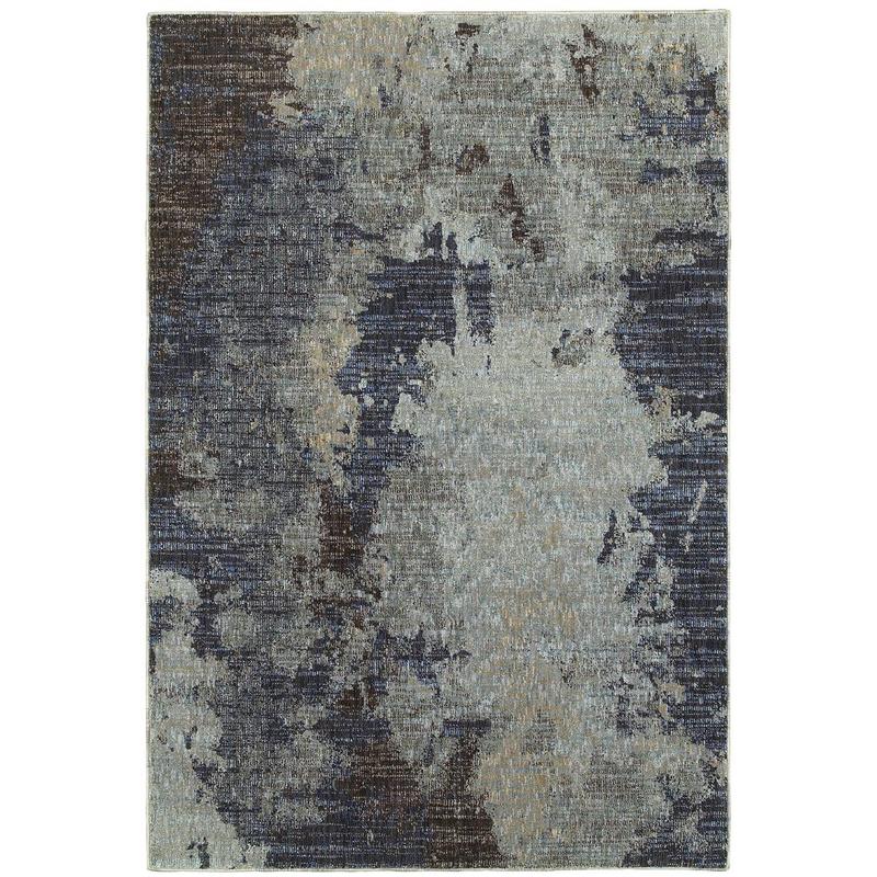 Evolution 8049B Navy/ Blue Indoor Area Rug - 1'10" x 3'2"