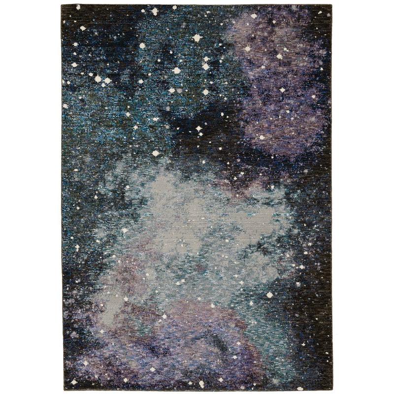 Evolution 0958A Midnight/ Purple Indoor Area Rug - 1'10" x 3'2"