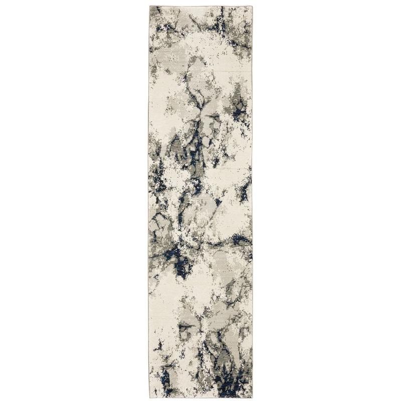 Evolution 0978A Ivory/ Beige Indoor Area Rug - 2'3" x 8'