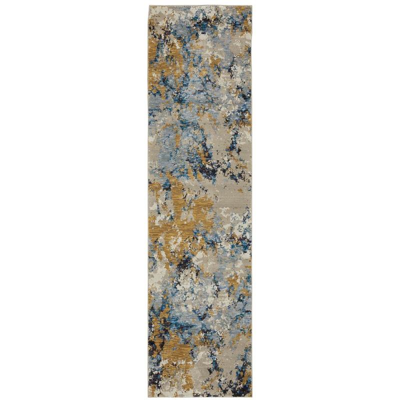 Evolution 0980A Blue/ Gold Indoor Area Rug