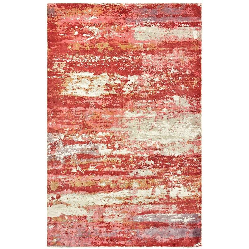 Formations 70004 Pink/ Red Indoor Area Rug - 6' x 9'