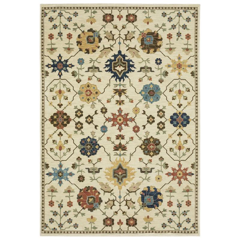 Francesca FR02M Ivory/Gold Indoor Area Rug - 2' x 3'