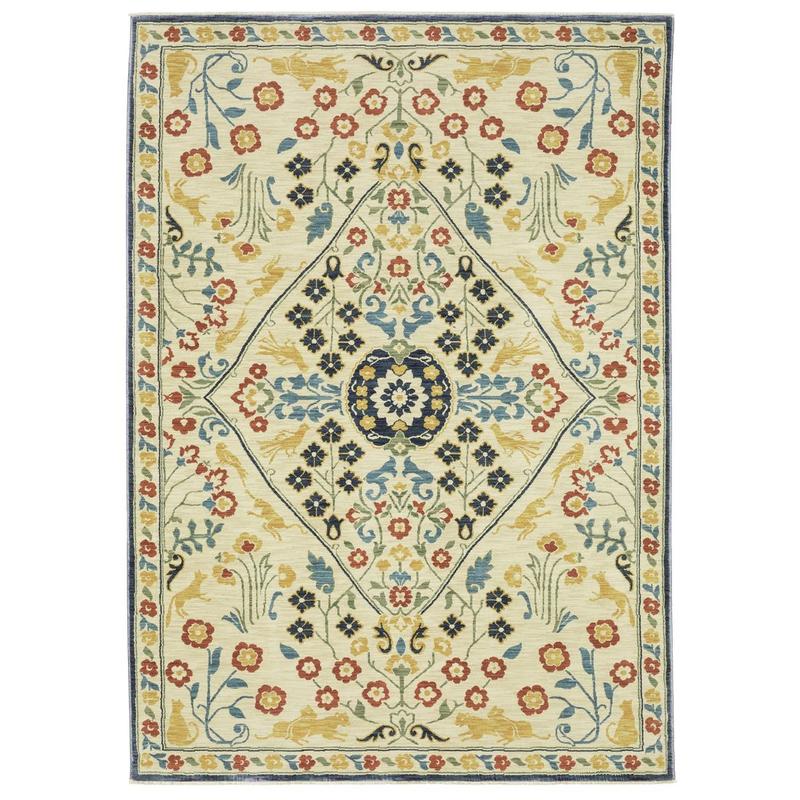 Francesca FR06B Ivory/ Multi Indoor Area Rug - 2' x 3'
