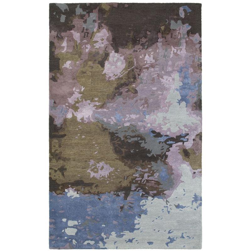 Galaxy 21901 Blue/ Purple Hand-crafted Wool Blend Area Rug