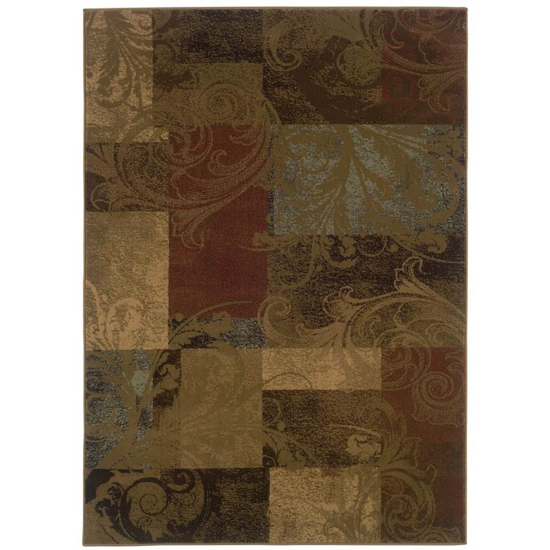 Hudson 036G1 Green/ Red Indoor Area Rug - 1'10" x 3'3"