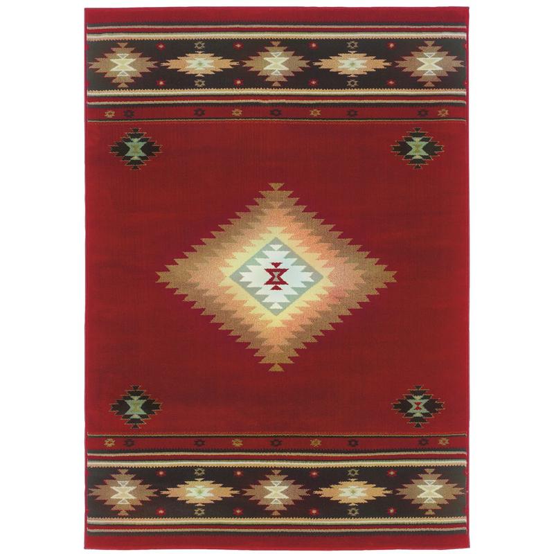 Hudson 087K1 Red/ Green Indoor Area Rug - 1'10" x 3'3"