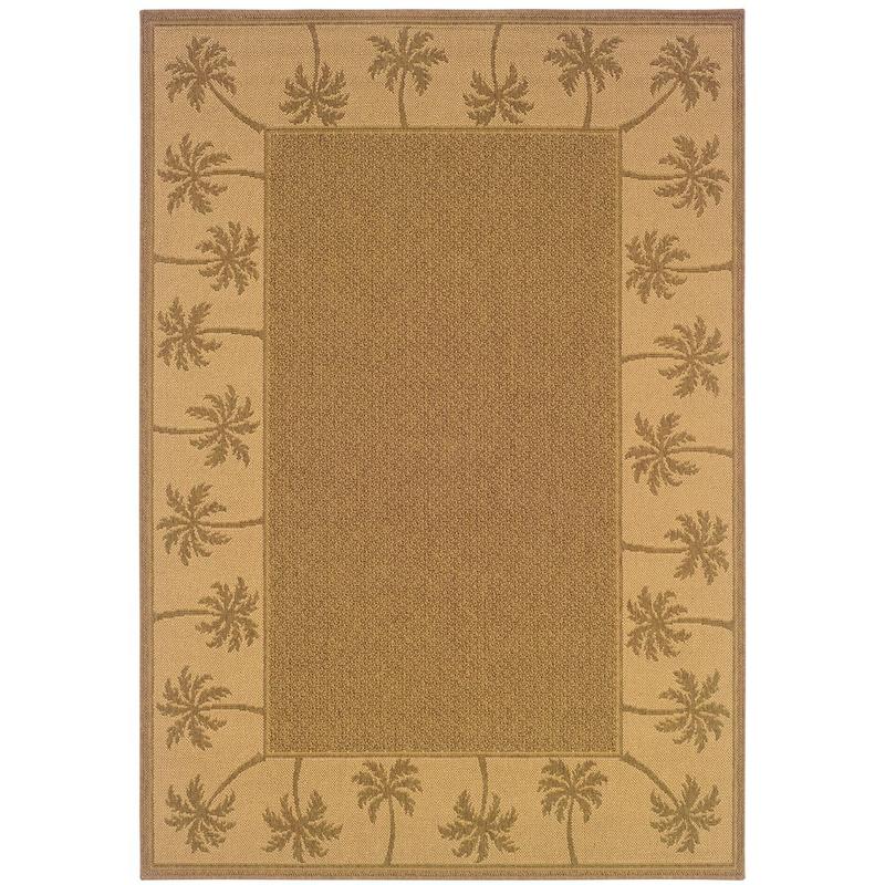 Lanai 606M7 Tan/ Beige Indoor/Outdoor Area Rug - 3'7" x 5'6"