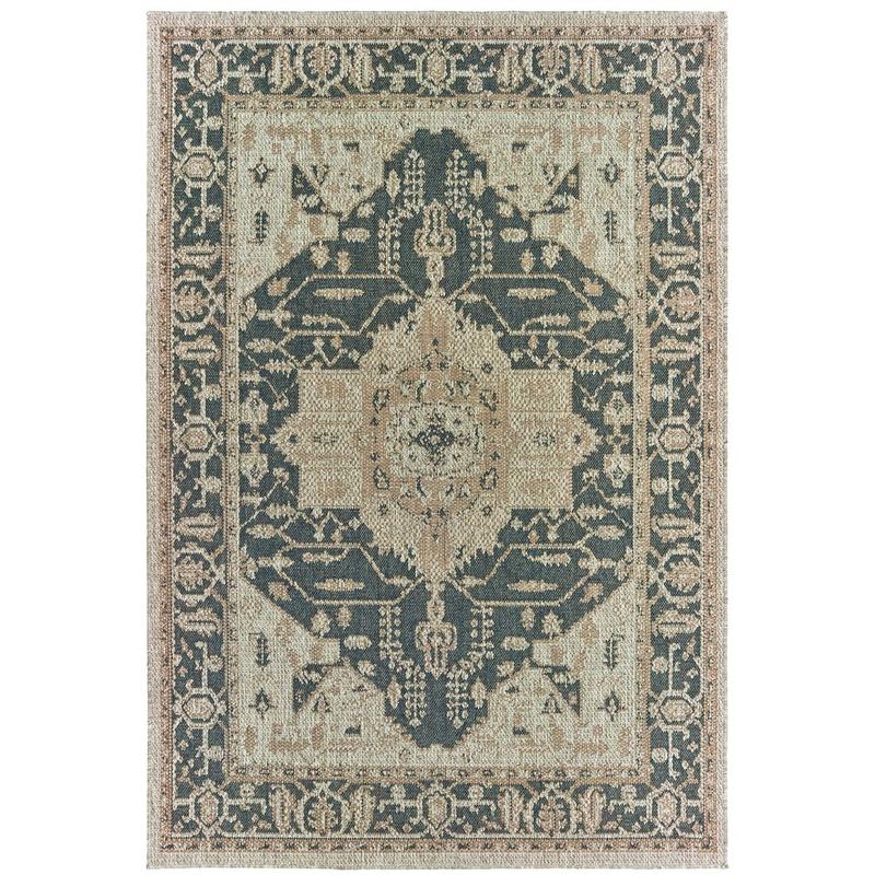 Latitude 001J3 Grey/ Gold Indoor/Outdoor Area Rug - 3'3" x 5'