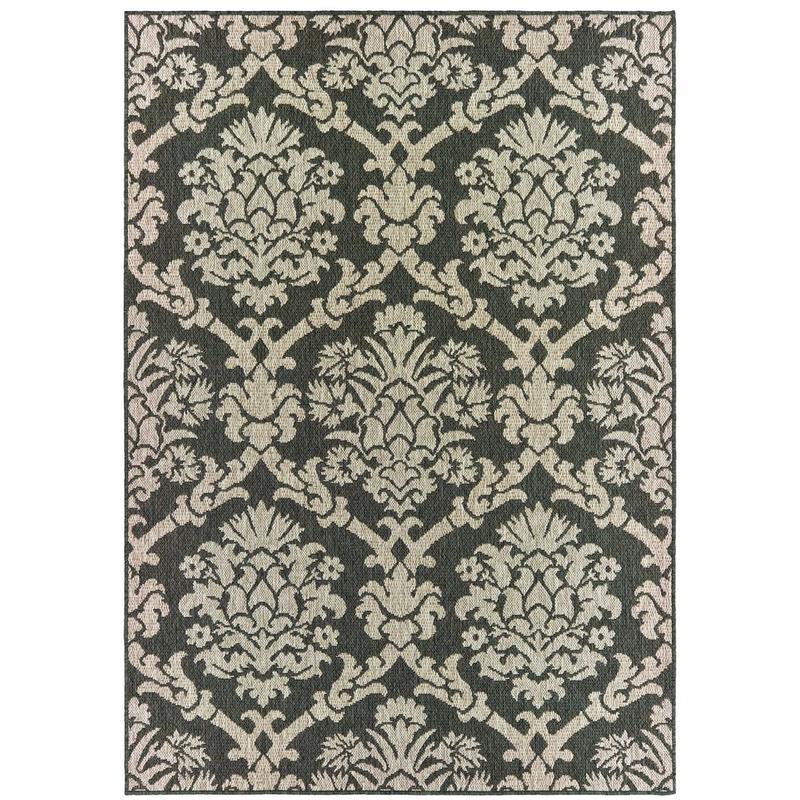 Latitude 8020K Grey/ Charcoal Indoor/Outdoor Area Rug - 3'3" x 5'