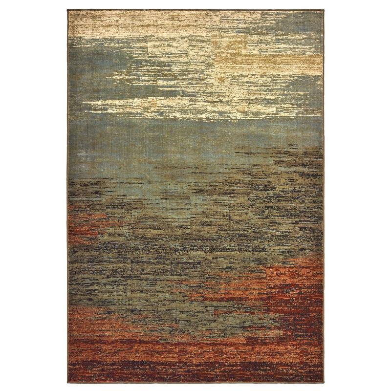 Laurel 3504H Blue/ Brown Indoor Area Rug
