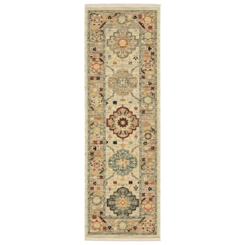 Lilihan 4601W Beige/ Multi Indoor Area Rug