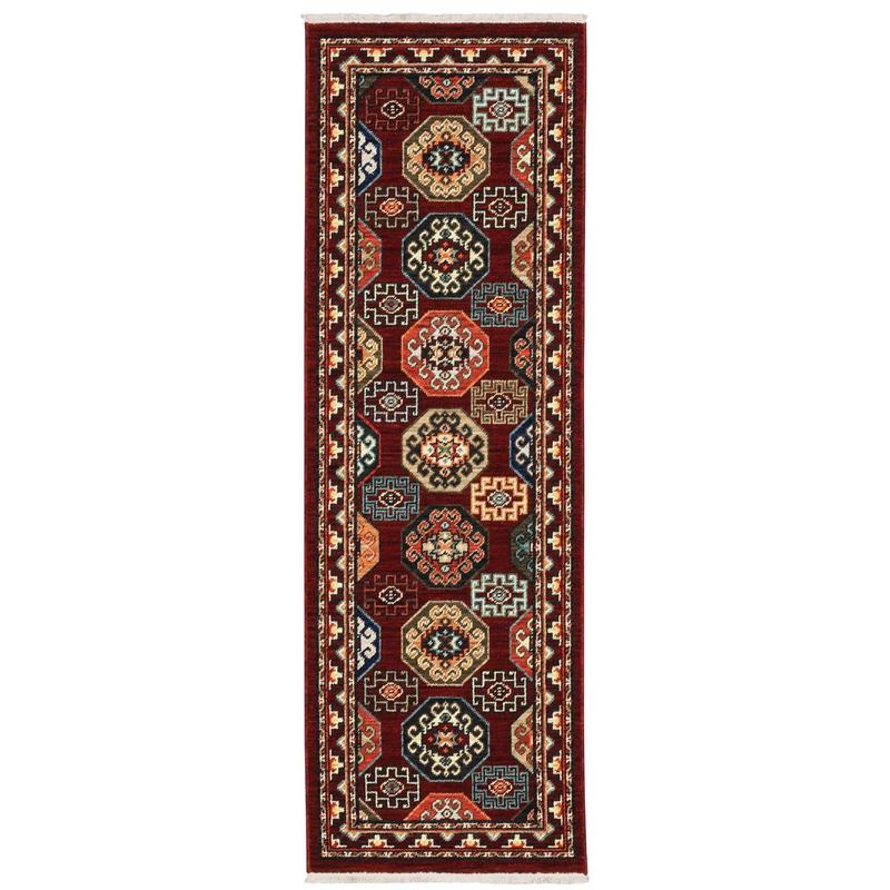 Lilihan 091R6 Red/ Multi Indoor Area Rug