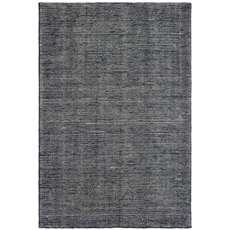 Lucent 45904 Charcoal/ Black Hand-crafted Wool Blend Area Rug - 5' x 8'