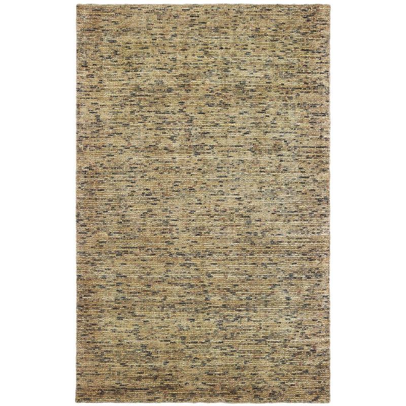 Lucent 45906 Gold/ Green Hand-crafted Wool Blend Area Rug - 6' x 9'