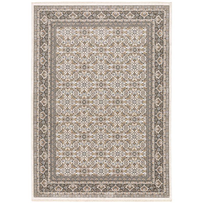 Maharaja 2061N Ivory/ Grey Indoor Area Rug - 2' x 3'