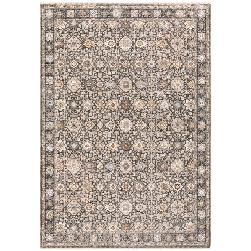 Maharaja 071N1 Grey/ Ivory Indoor Area Rug - 2' x 3'