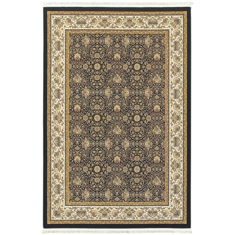 Masterpiece 1331B Navy/ Ivory Indoor Area Rug - 3'10" x 5'5"