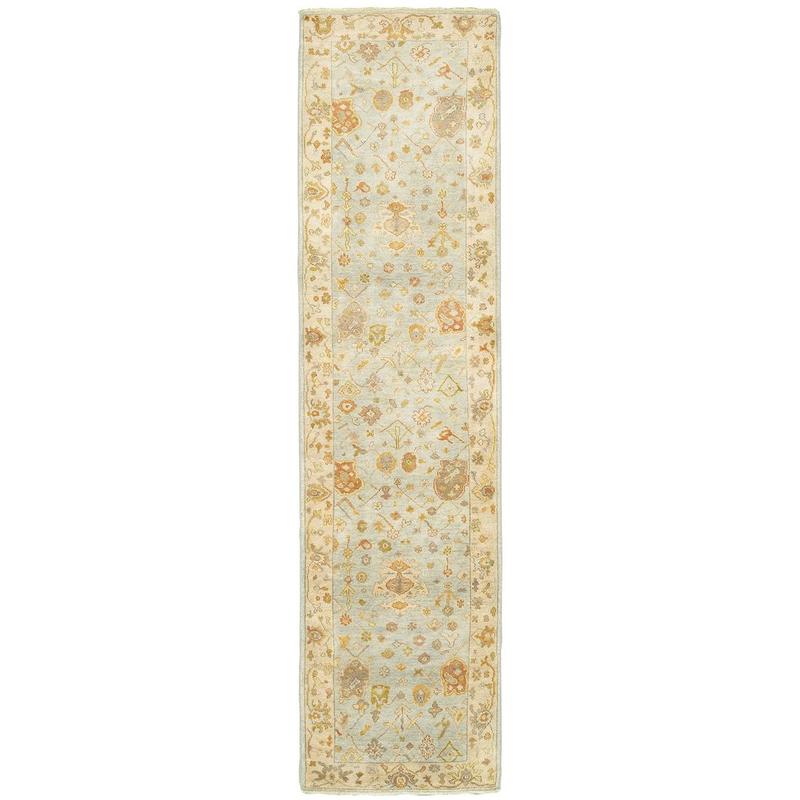 Palace 10304 Blue/ Sand Hand-crafted Wool Area Rug