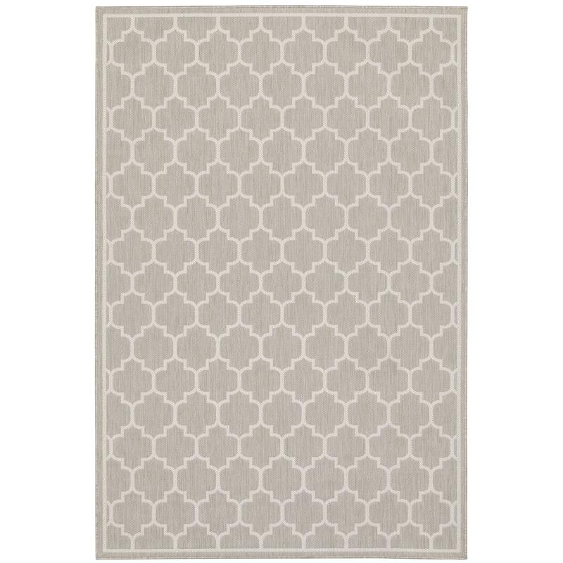 Portofino 1636H Grey/ Ivory Indoor/Outdoor Area Rug - 3'3" x 5'