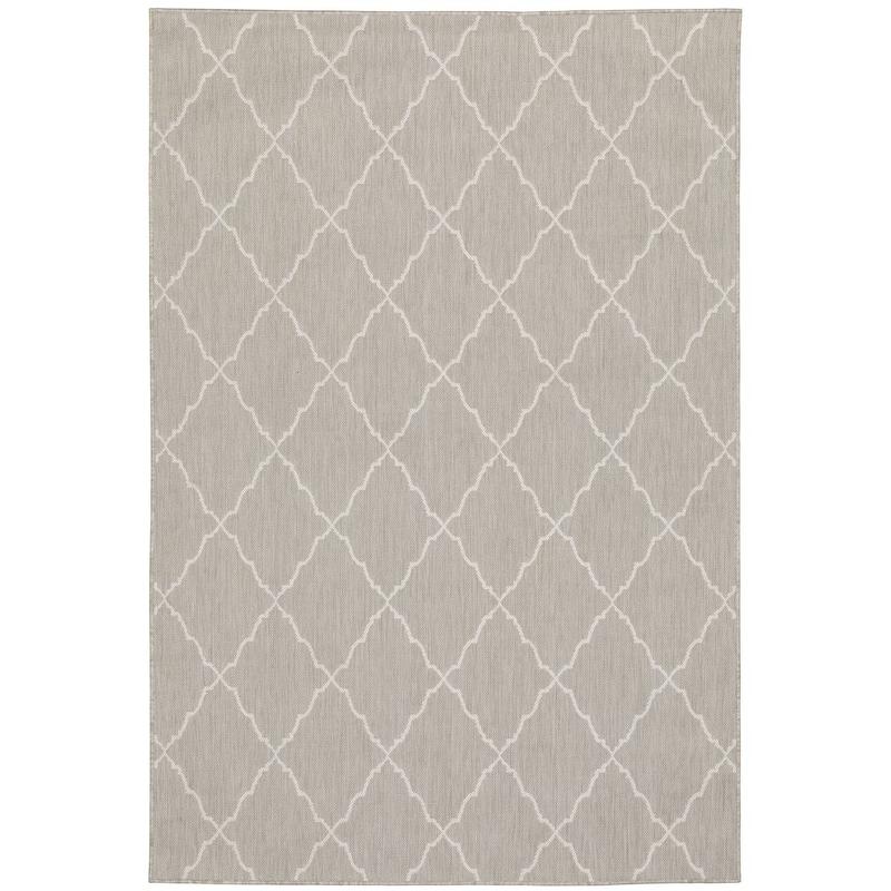 Portofino 7225H Grey/ Ivory Indoor/Outdoor Area Rug - 3'3" x 5'