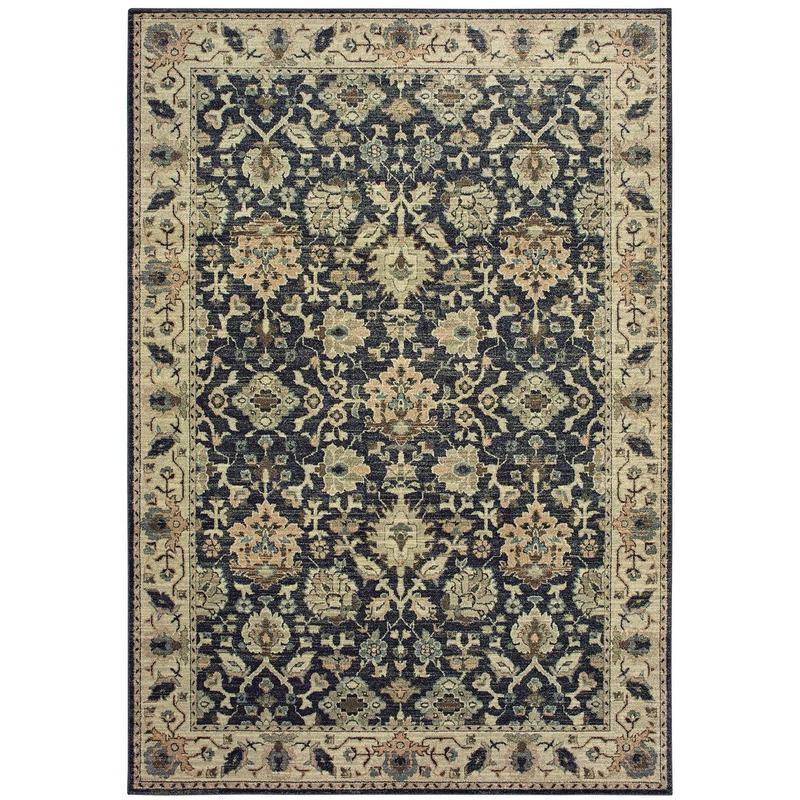 Raleigh 8026P Navy/ Ivory Indoor Area Rug