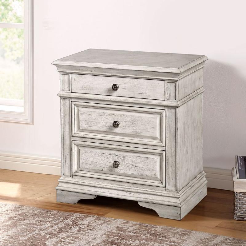 Highland Park Nightstand - Rustic Ivory