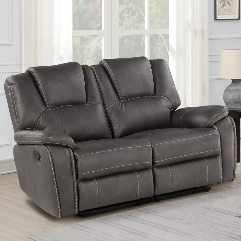 Katrine Manual Reclining Loveseat - Charcoal