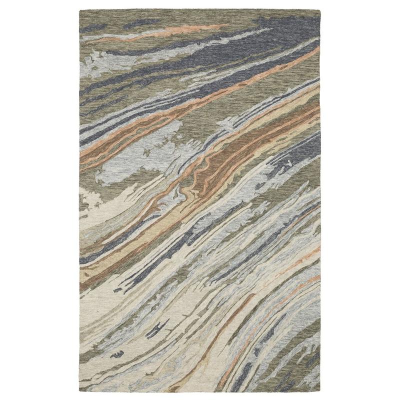 Kipton KIP04 Grey/ Blue Indoor Area Rug - 5' x 8'
