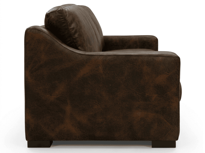 Distressed Brown Leather 3-Seater Sofa
